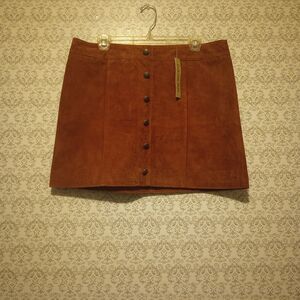 Gianni Bini mini rust colored suede skirt.  NWT